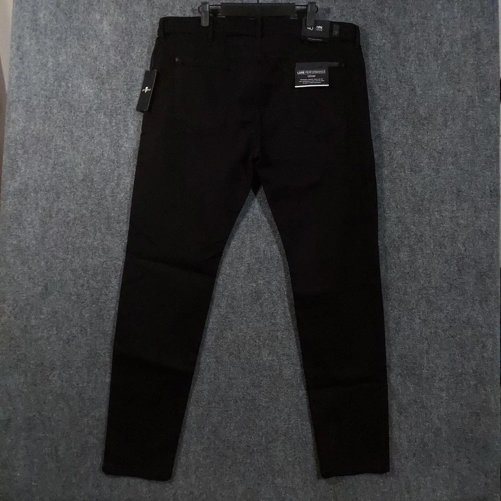 7 For All Mankind Ryley‎ Jeans Mens 40x32 Black True Skinny Luxe Performance